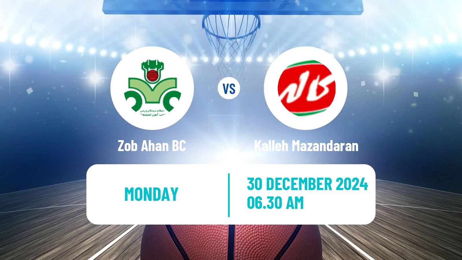 Basketball Iran Super League Basketball Zob Ahan - Kalleh Mazandaran