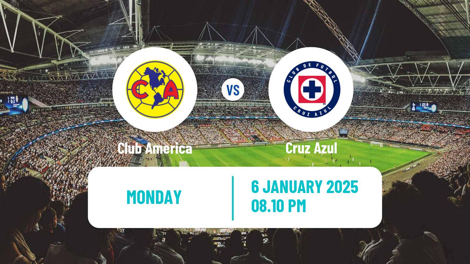 Soccer Mexican Liga MX Women Club America - Cruz Azul