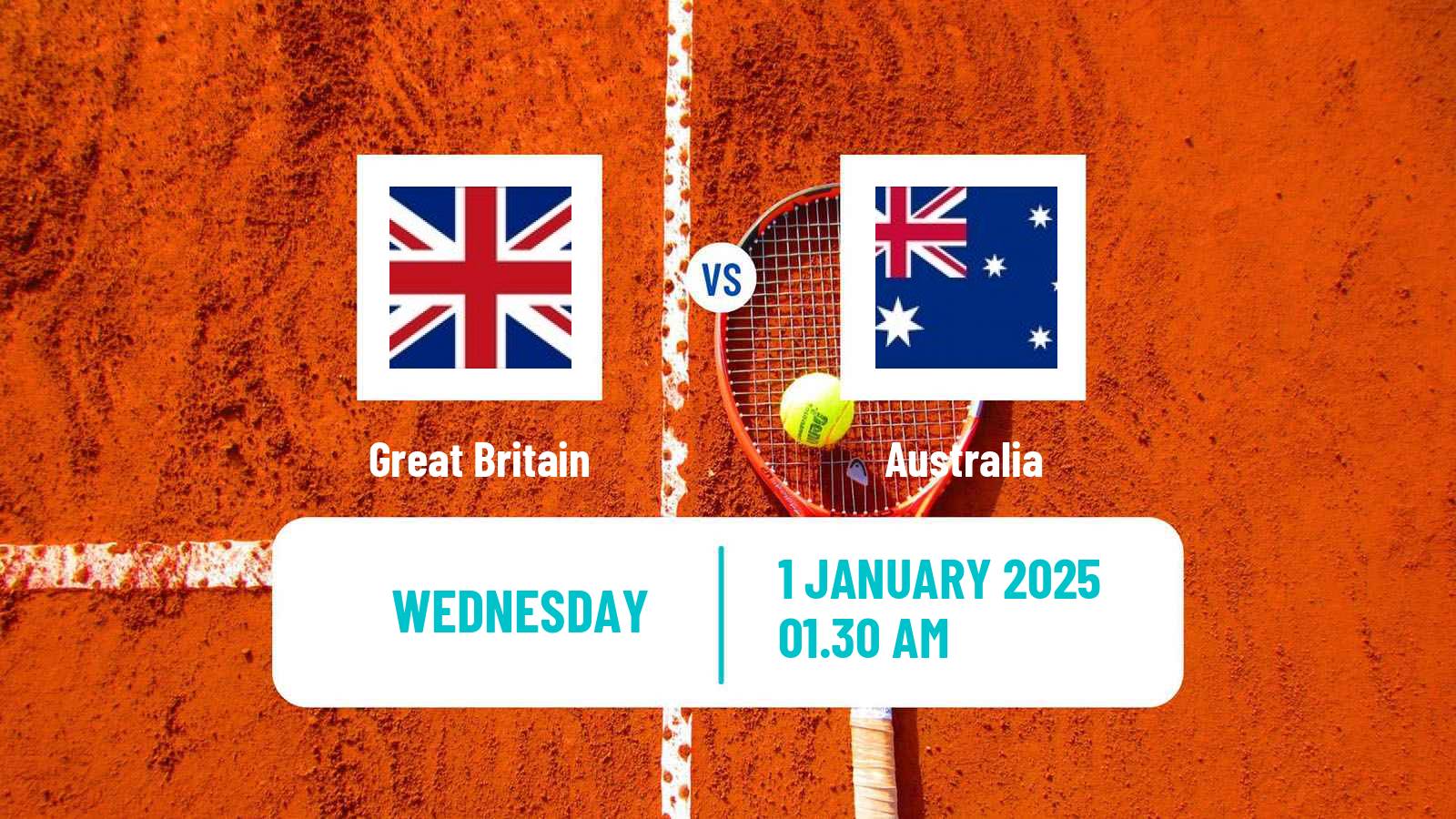 Tennis United Cup Teams Mix Tennis Great Britain - Australia