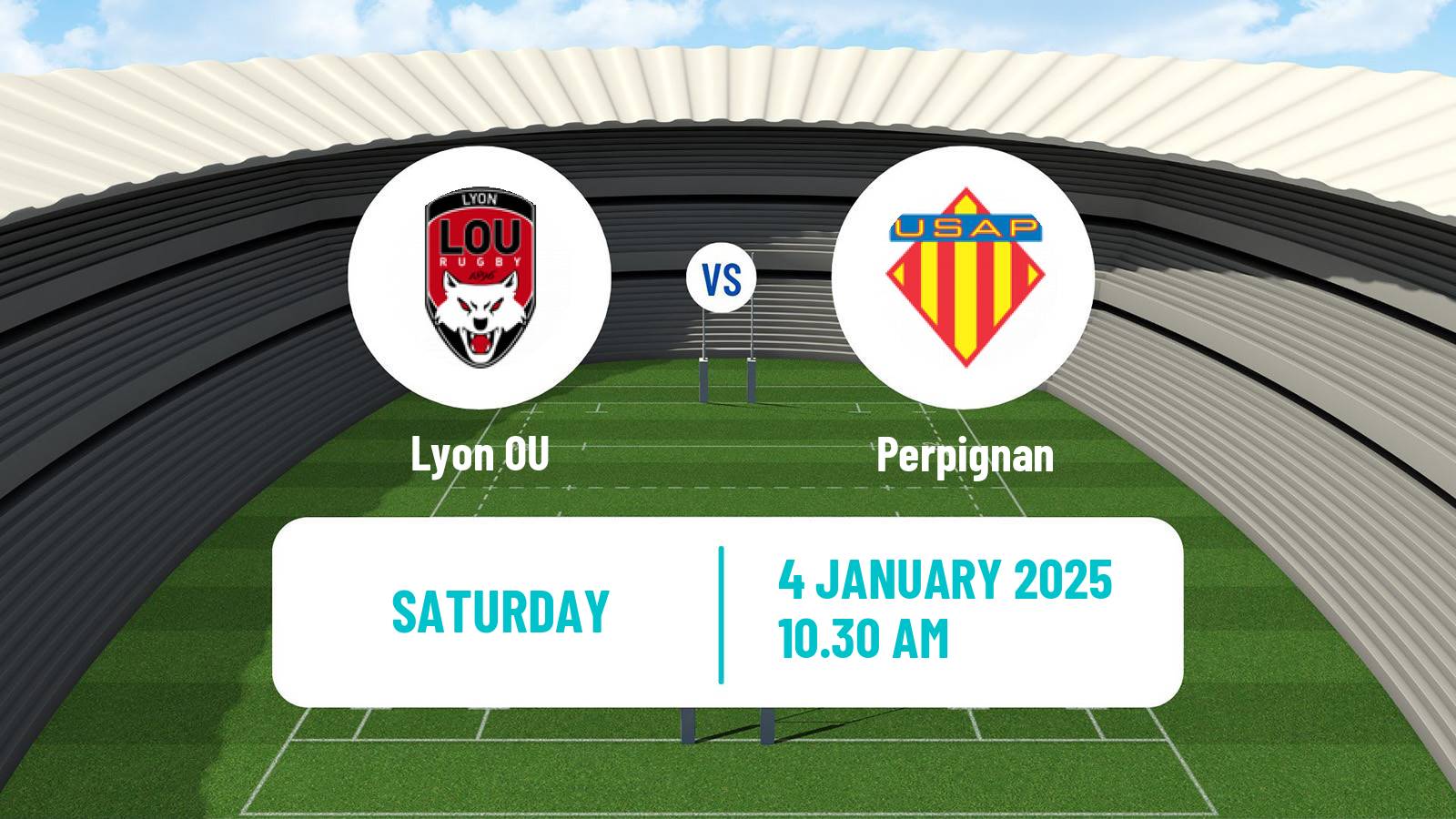 Rugby union French Top 14 Lyon - Perpignan