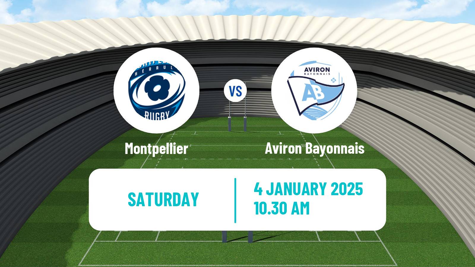 Rugby union French Top 14 Montpellier - Aviron Bayonnais