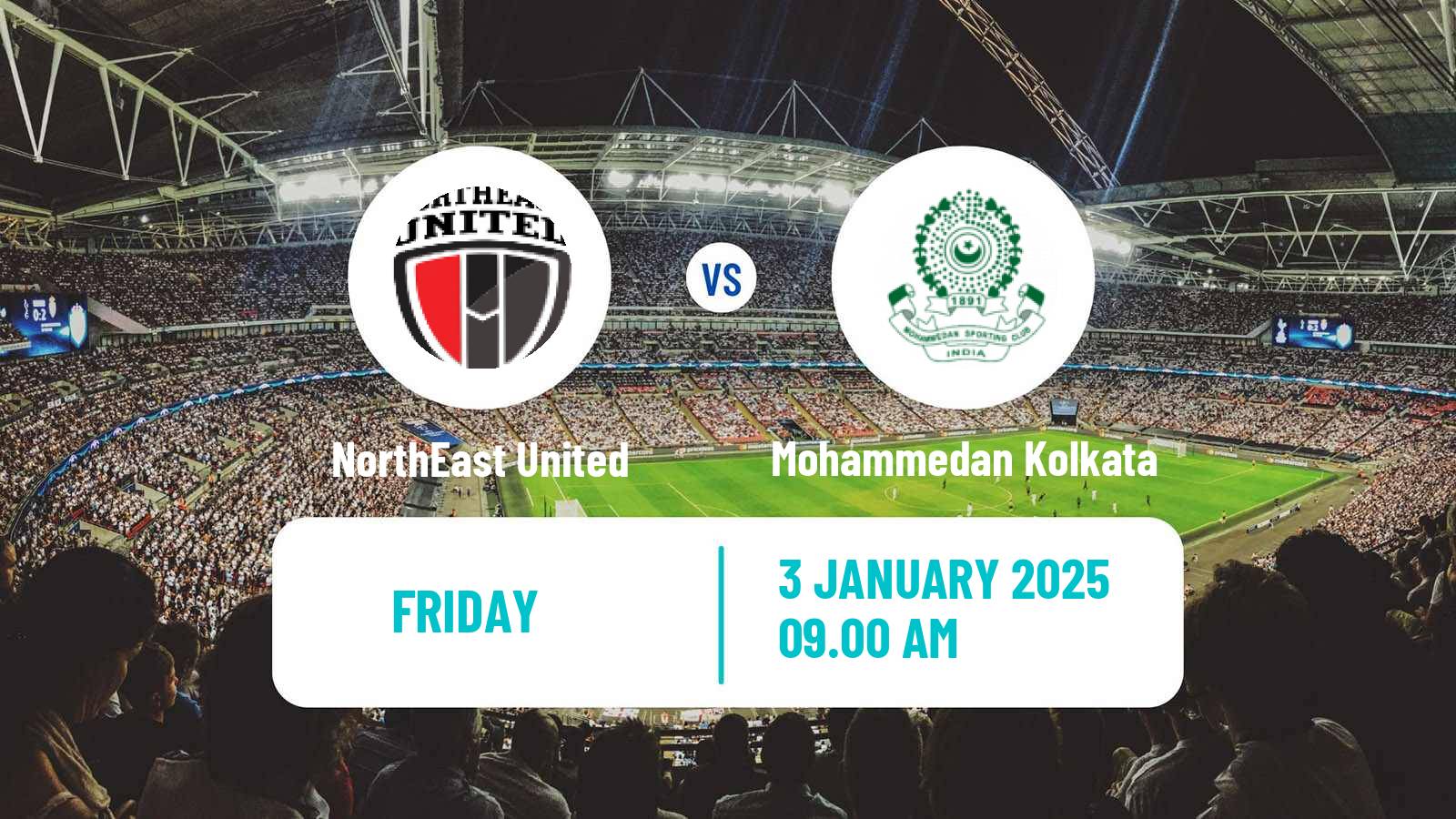 Soccer Indian ISL NorthEast United - Mohammedan Kolkata