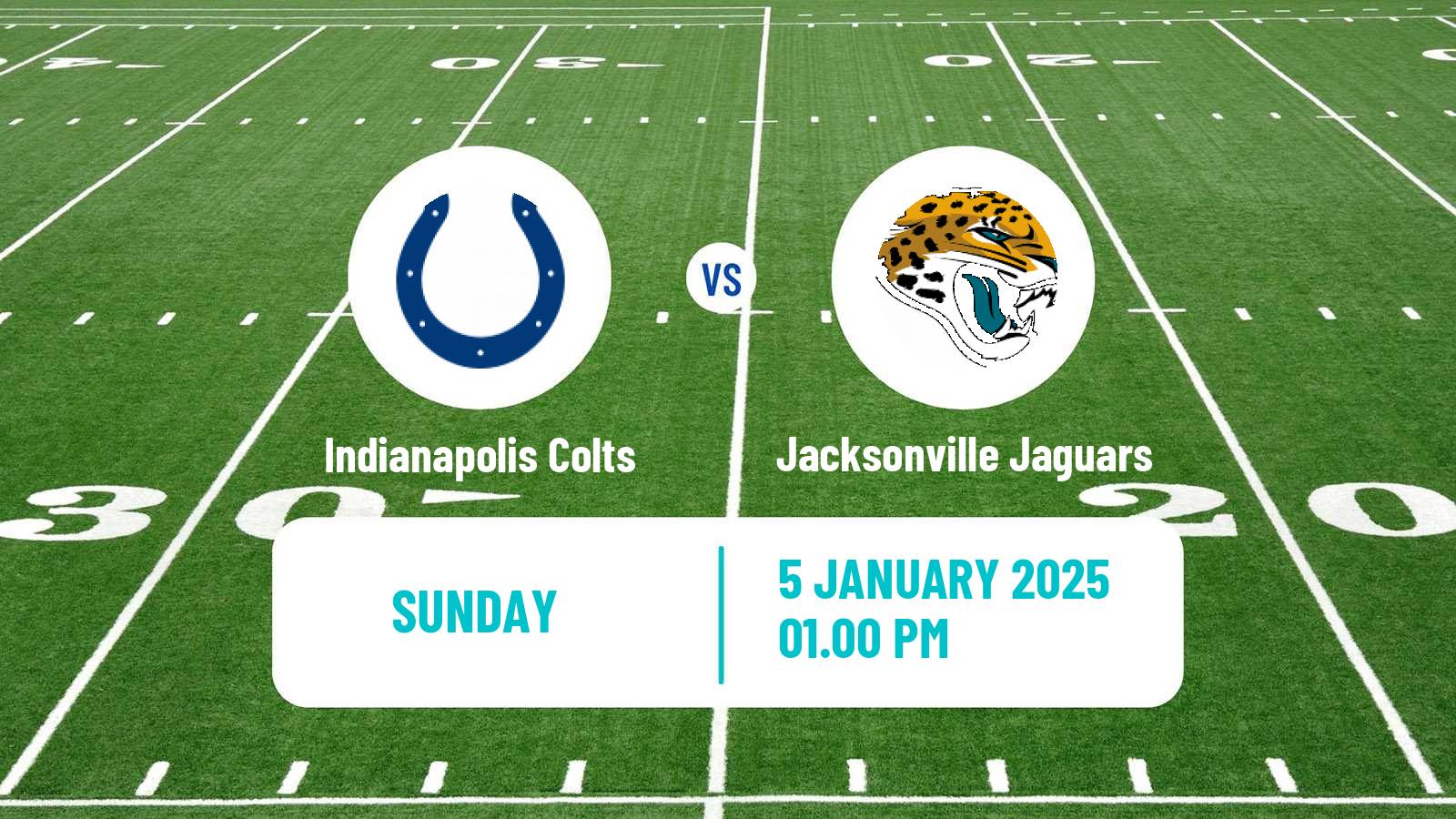 American football NFL Indianapolis Colts - Jacksonville Jaguars