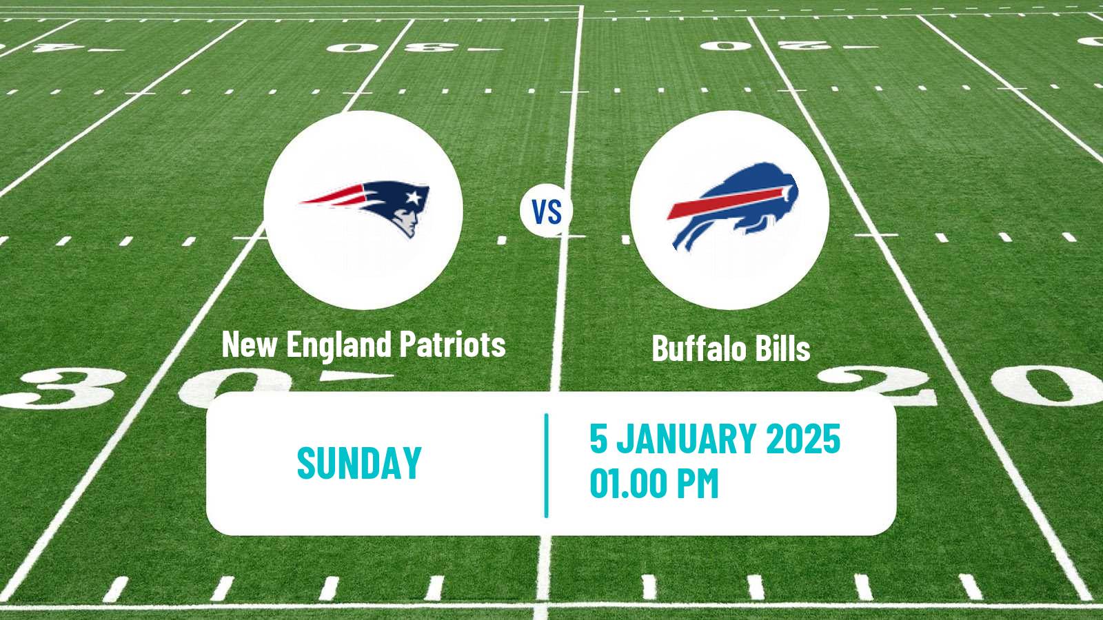 American football NFL New England Patriots - Buffalo Bills