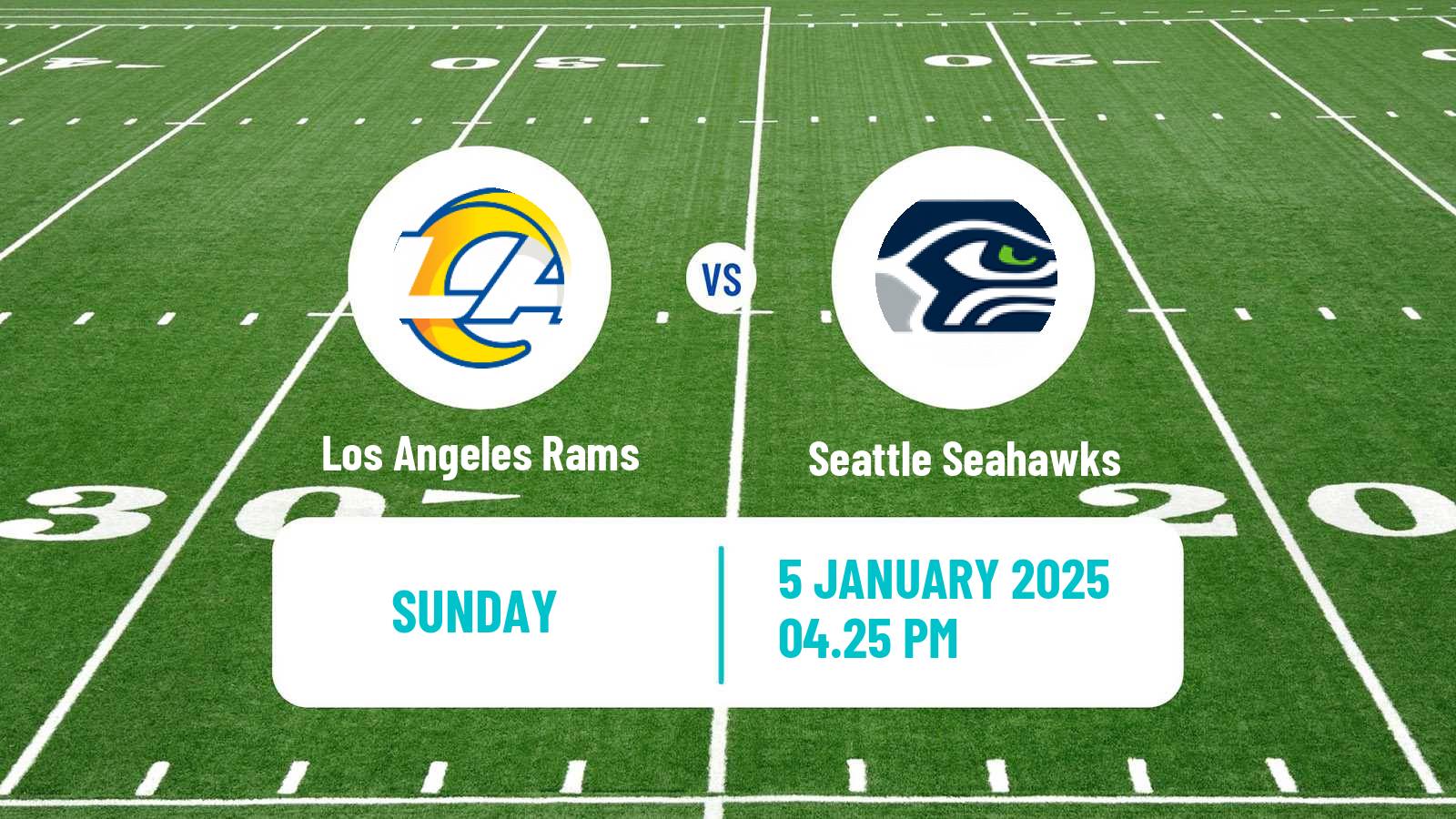 American football NFL Los Angeles Rams - Seattle Seahawks