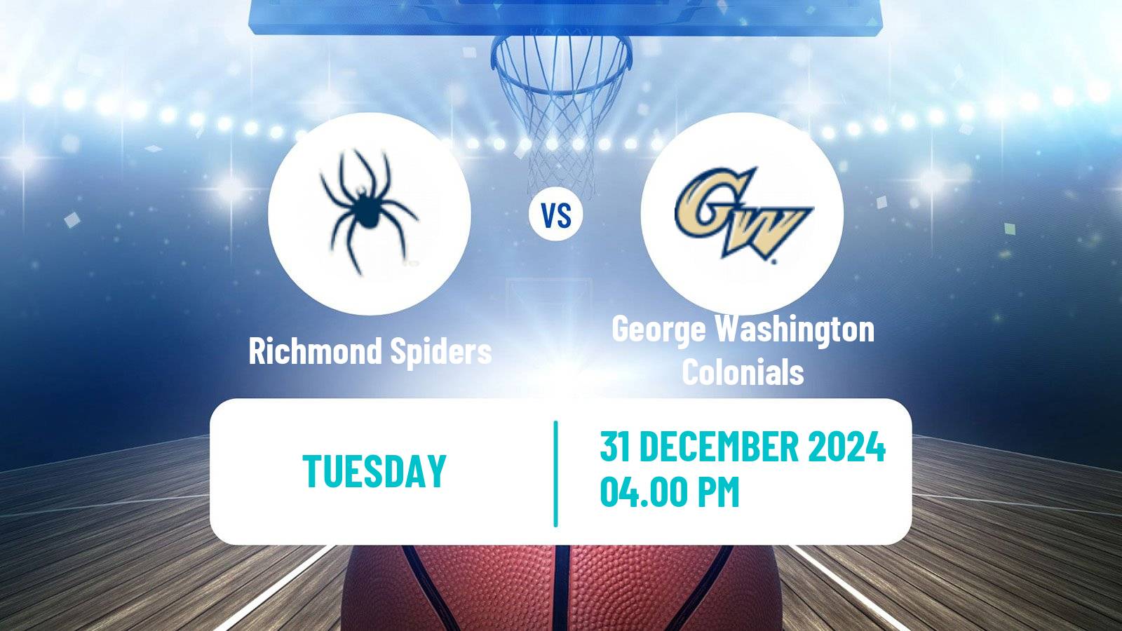 Basketball NCAA College Basketball Richmond Spiders - George Washington Colonials