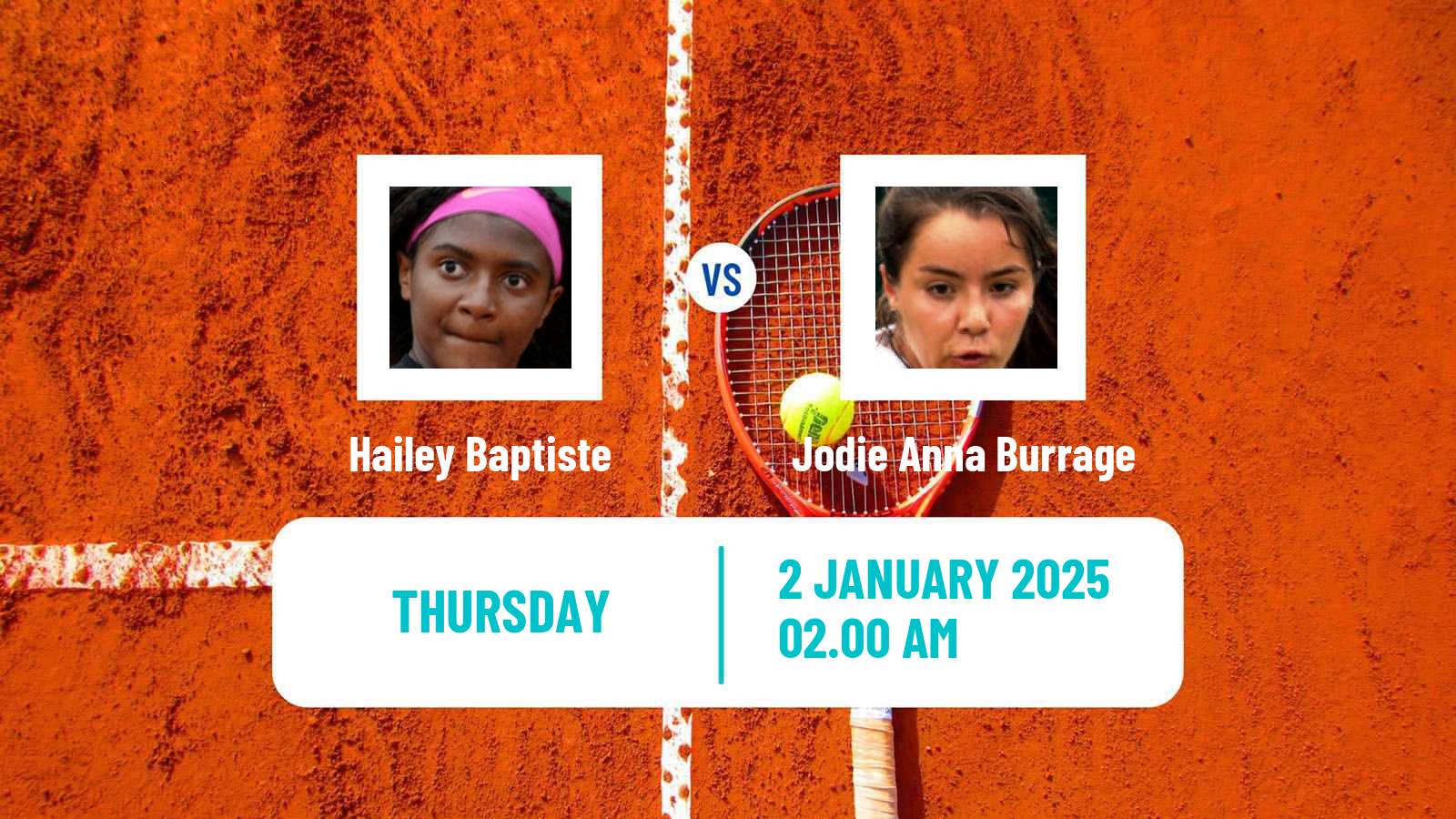 Tennis WTA Auckland Hailey Baptiste - Jodie Anna Burrage