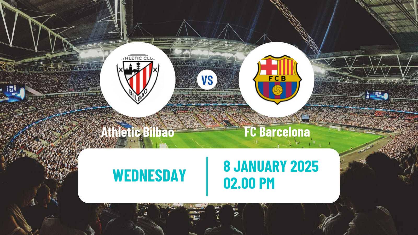 Soccer Spanish Supercopa Athletic Bilbao - Barcelona