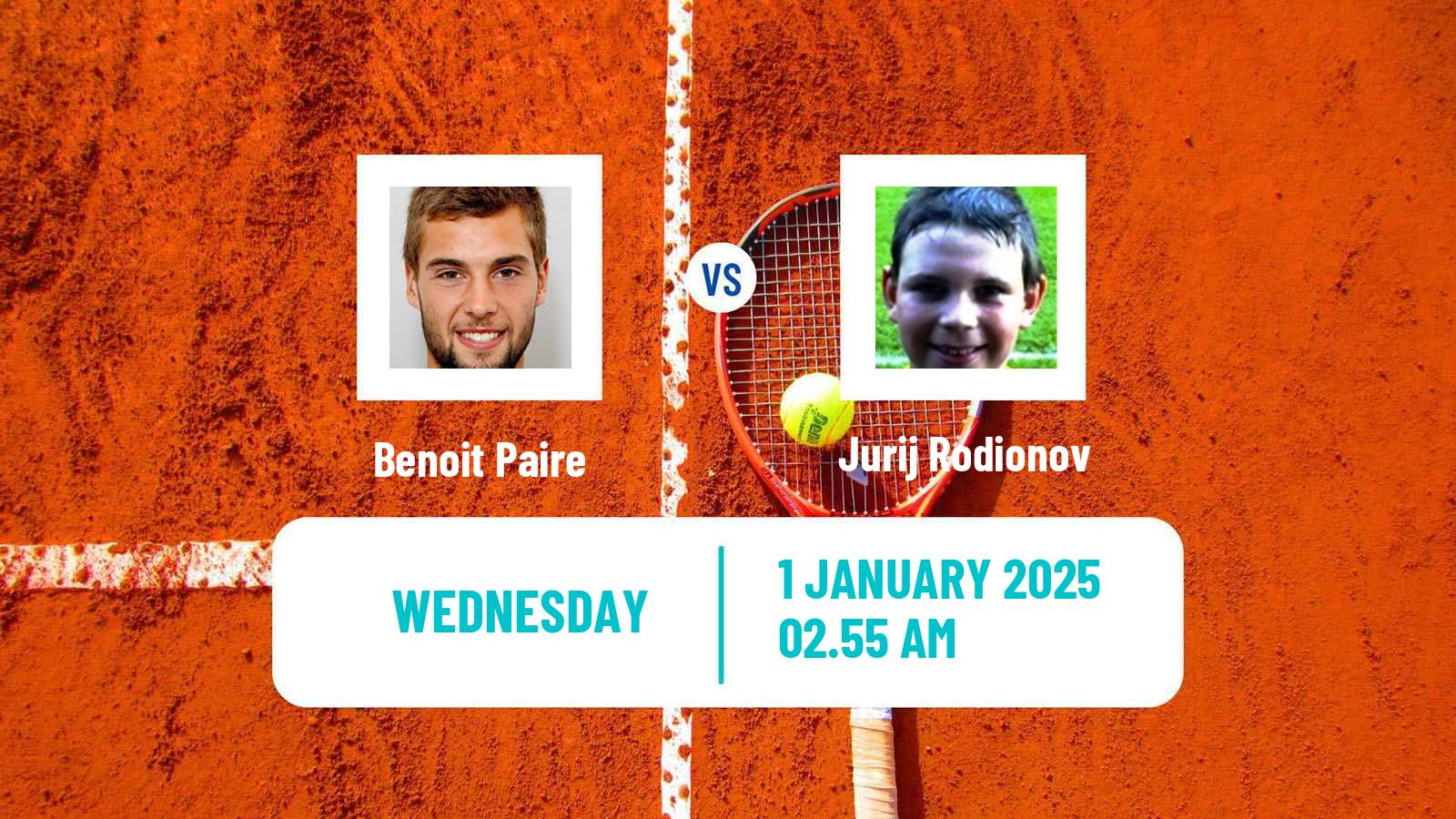 Tennis Noumea Challenger Men Benoit Paire - Jurij Rodionov