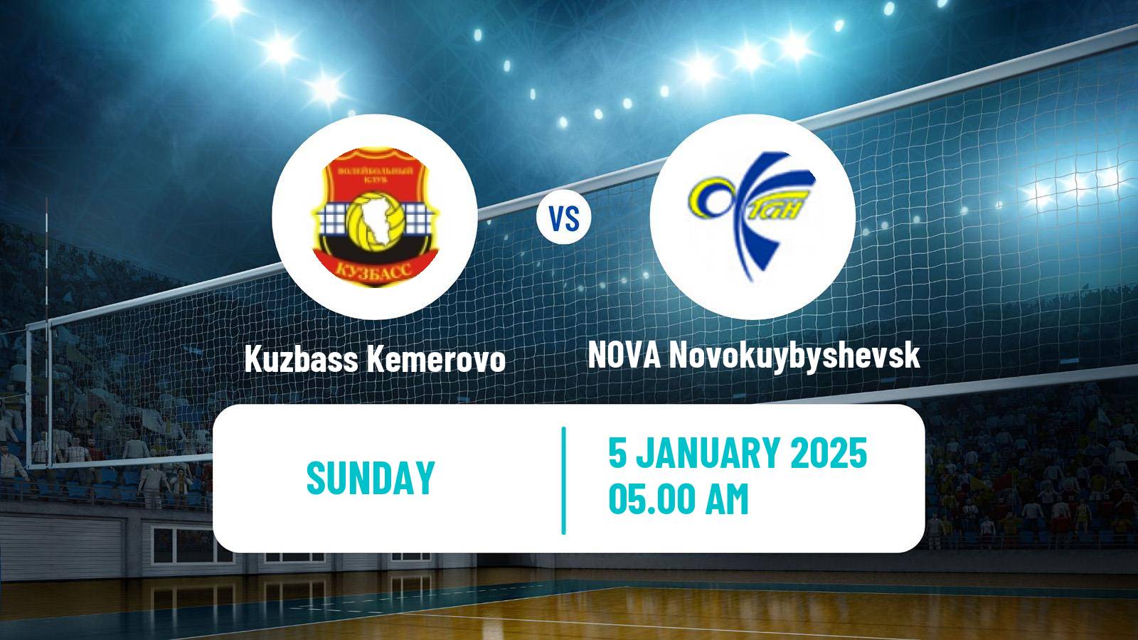 Volleyball Russian Super League Volleyball Kuzbass Kemerovo - NOVA Novokuybyshevsk