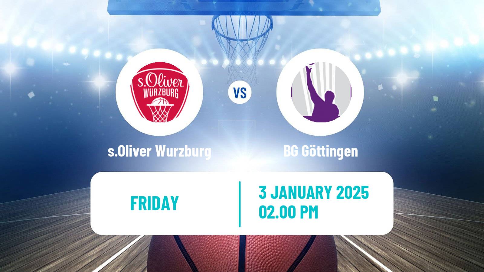 Basketball German BBL s.Oliver Wurzburg - BG Göttingen