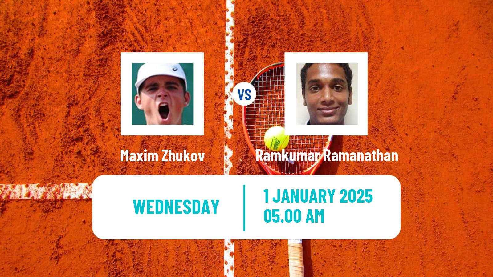 Tennis ITF M25 Indore Men 2024 Maxim Zhukov - Ramkumar Ramanathan