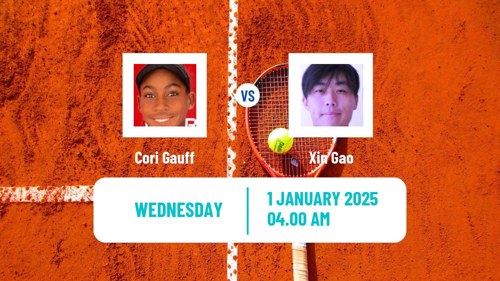 Tennis WTA United Cup Cori Gauff - Xin Gao