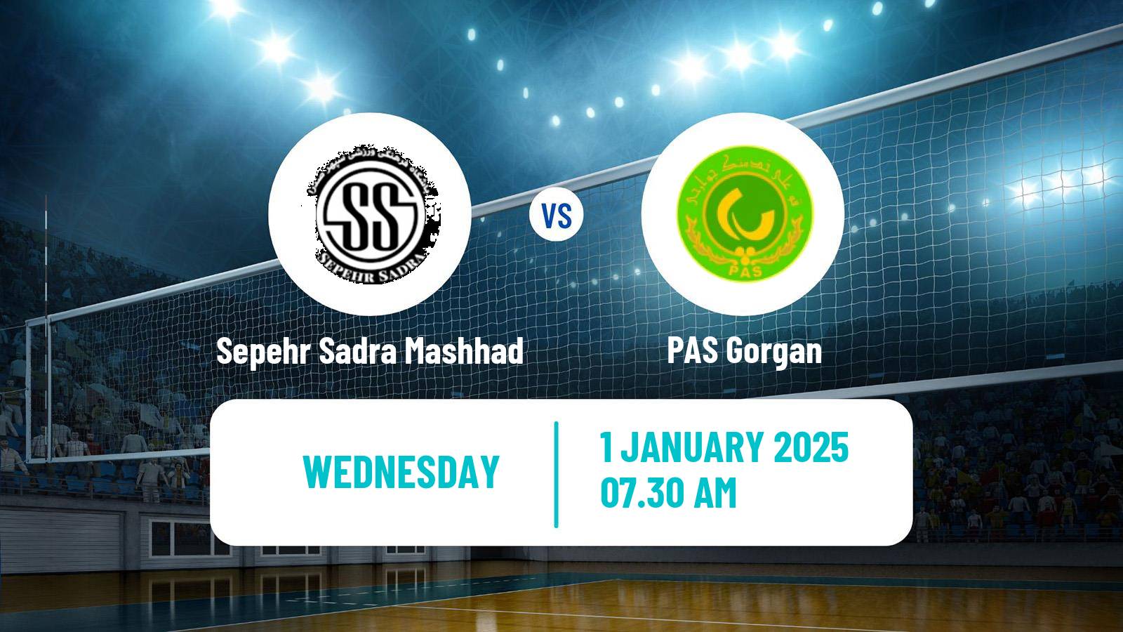 Volleyball Iran Super League Volleyball Sepehr Sadra Mashhad - PAS Gorgan