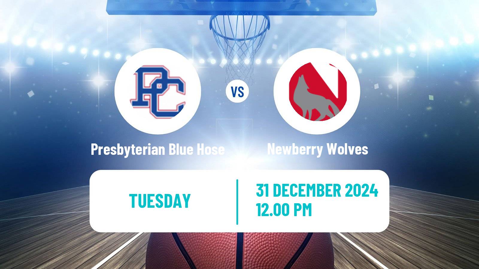 Basketball NCAA College Basketball Women Presbyterian Blue Hose - Newberry Wolves