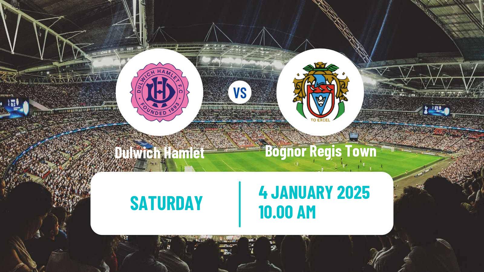 Soccer English Isthmian League Premier Division Dulwich Hamlet - Bognor Regis Town