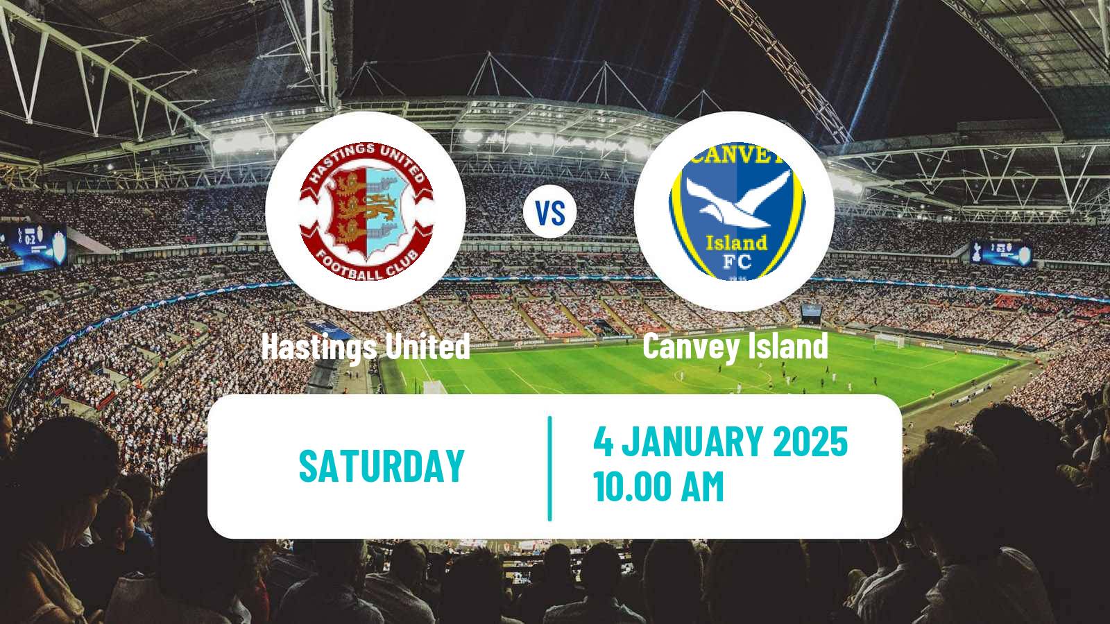 Soccer English Isthmian League Premier Division Hastings United - Canvey Island