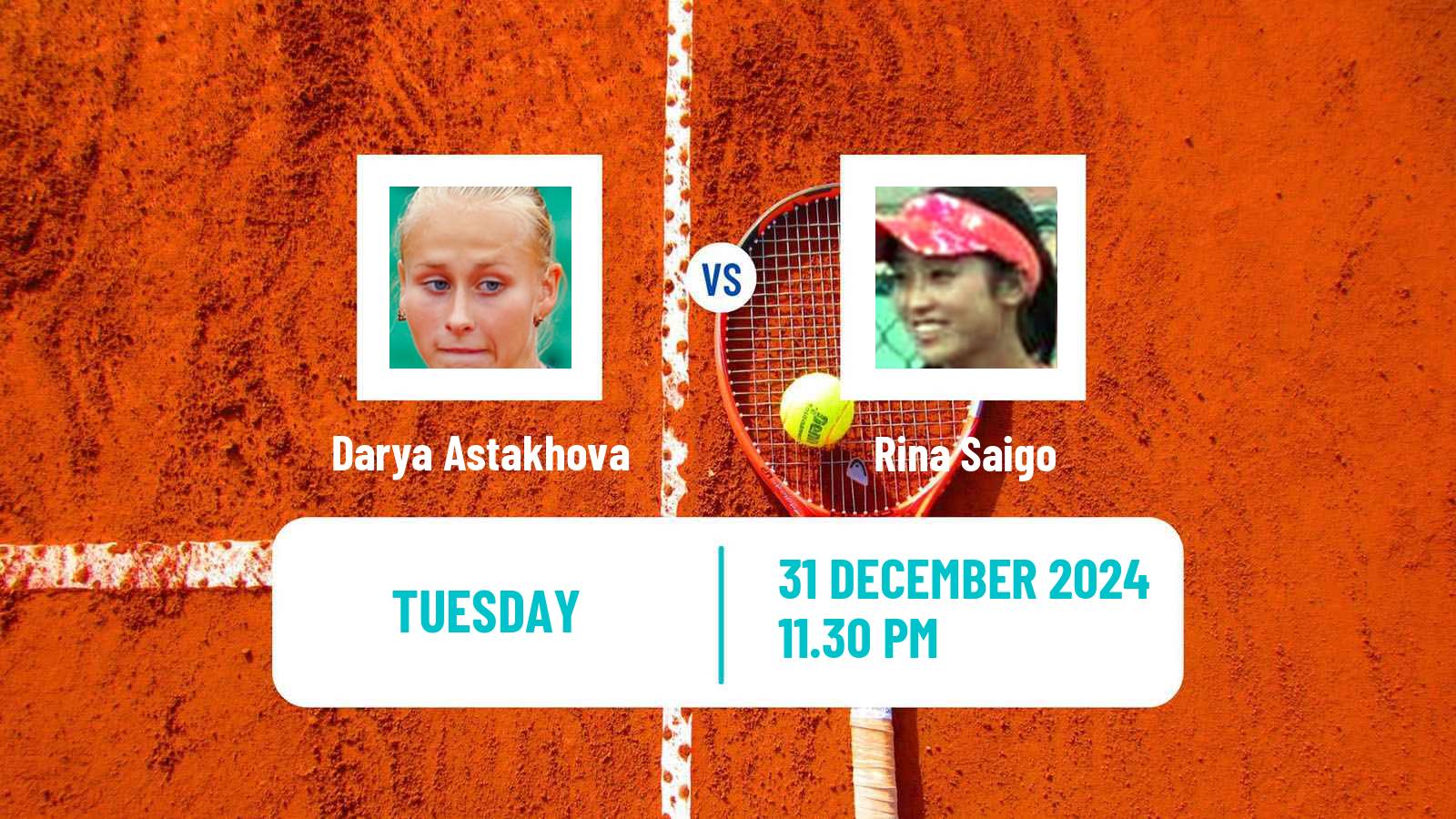 Tennis ITF W75 Nonthaburi Women Darya Astakhova - Rina Saigo