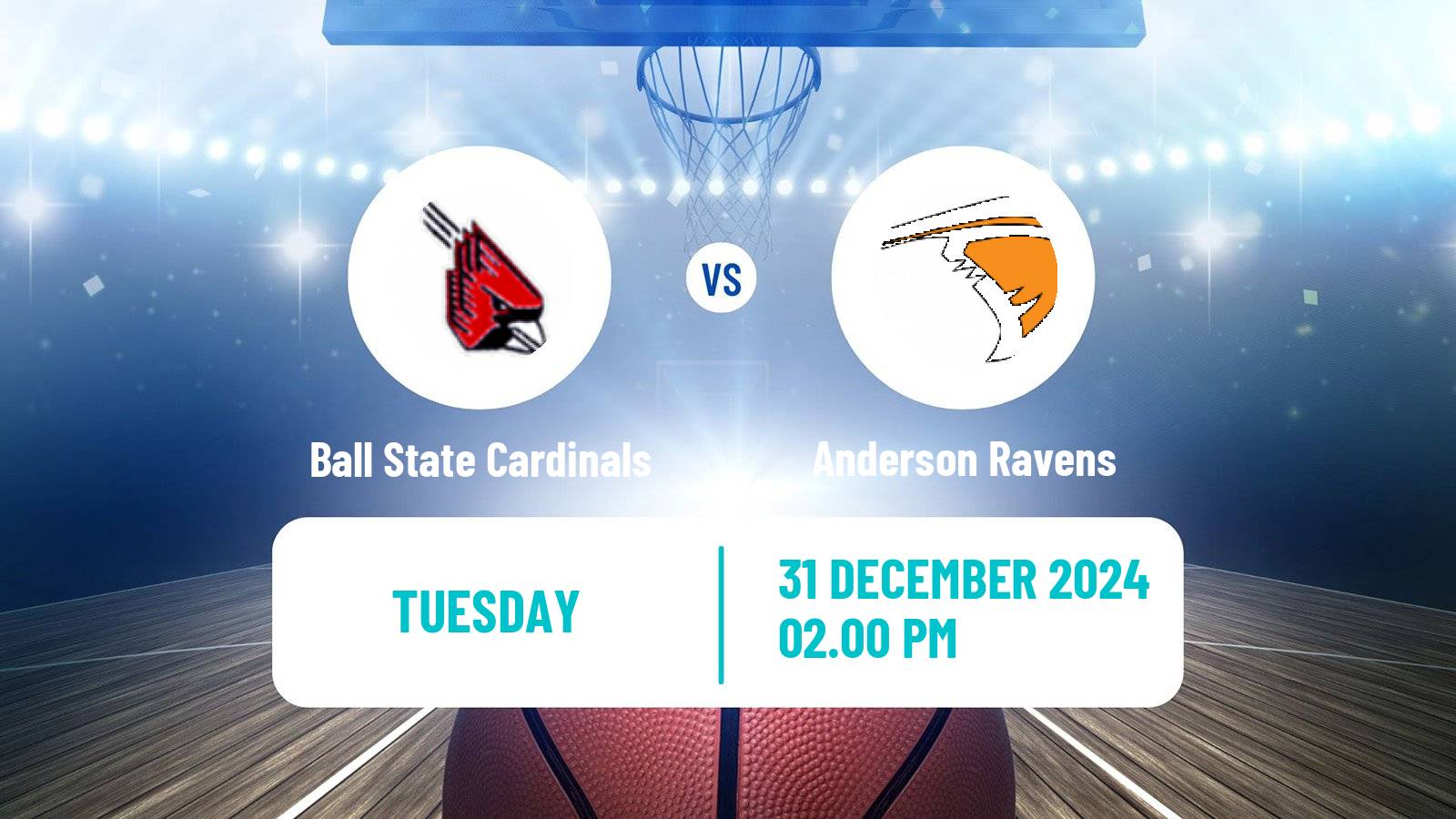 Basketball NCAA College Basketball Ball State Cardinals - Anderson Ravens