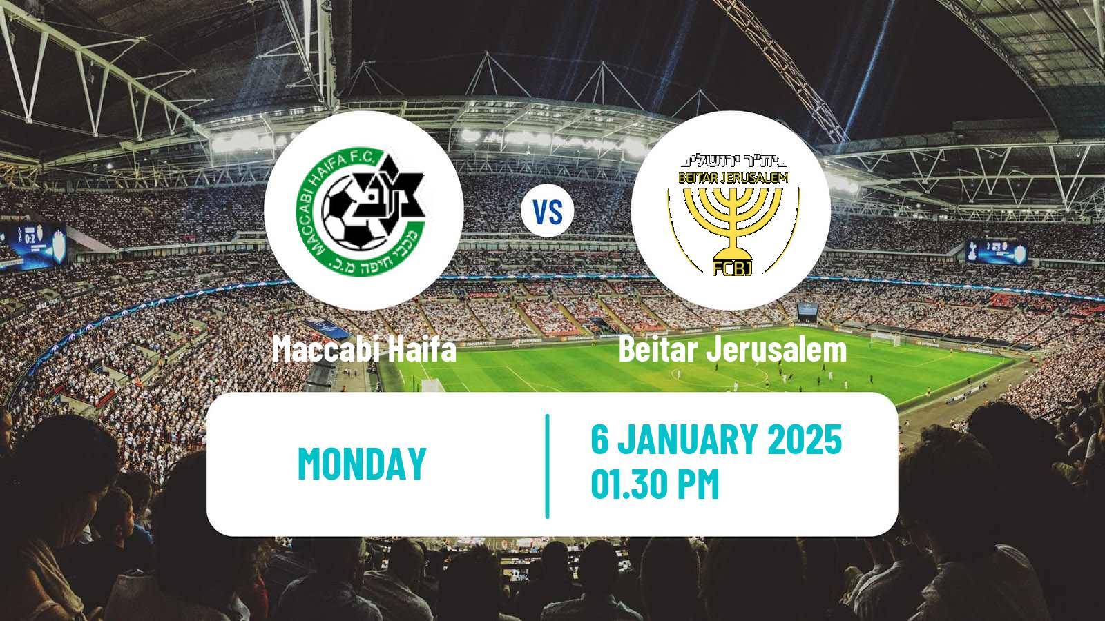 Soccer Israeli Ligat haAl Maccabi Haifa - Beitar Jerusalem