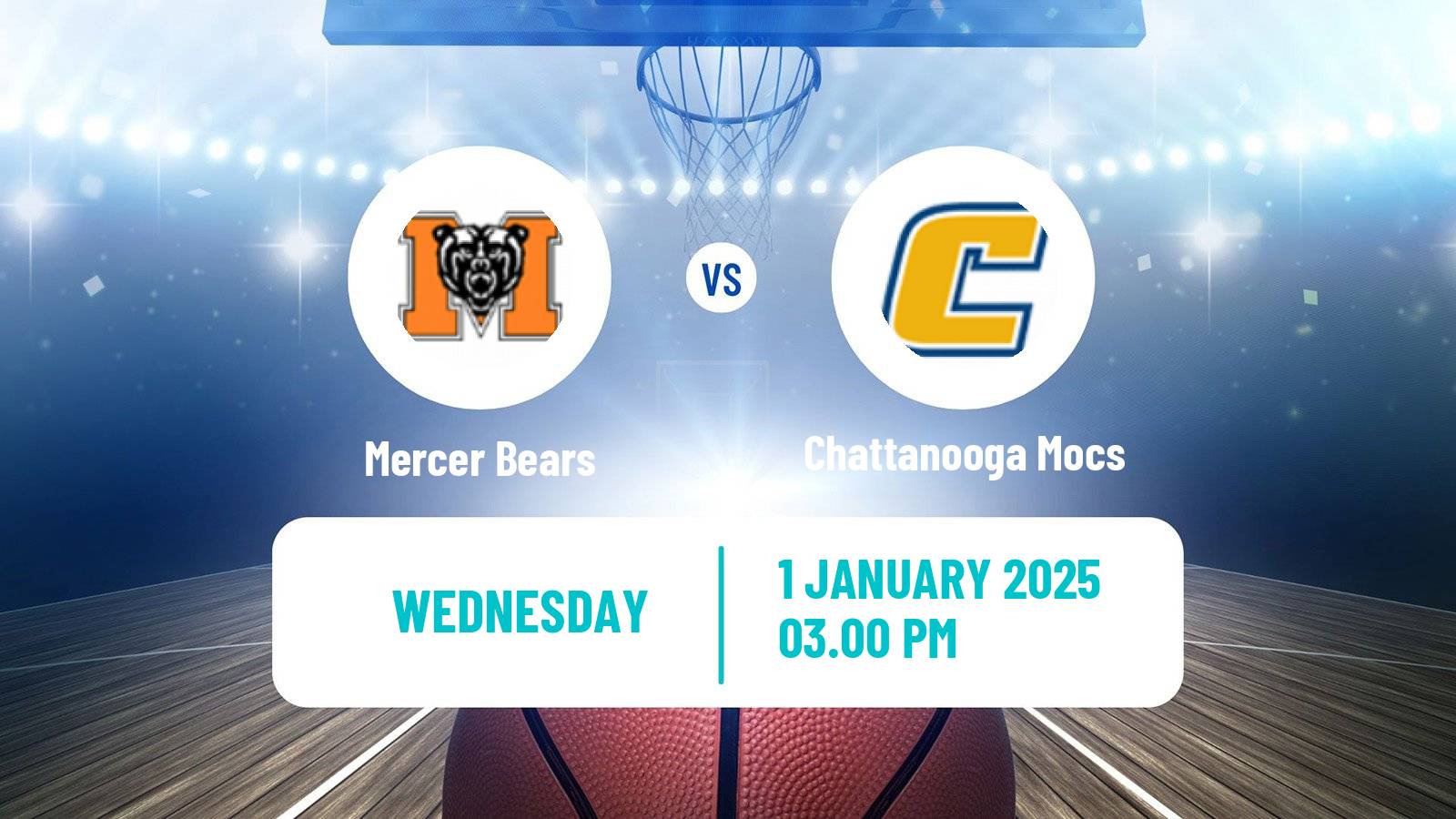 Basketball NCAA College Basketball Mercer Bears - Chattanooga Mocs