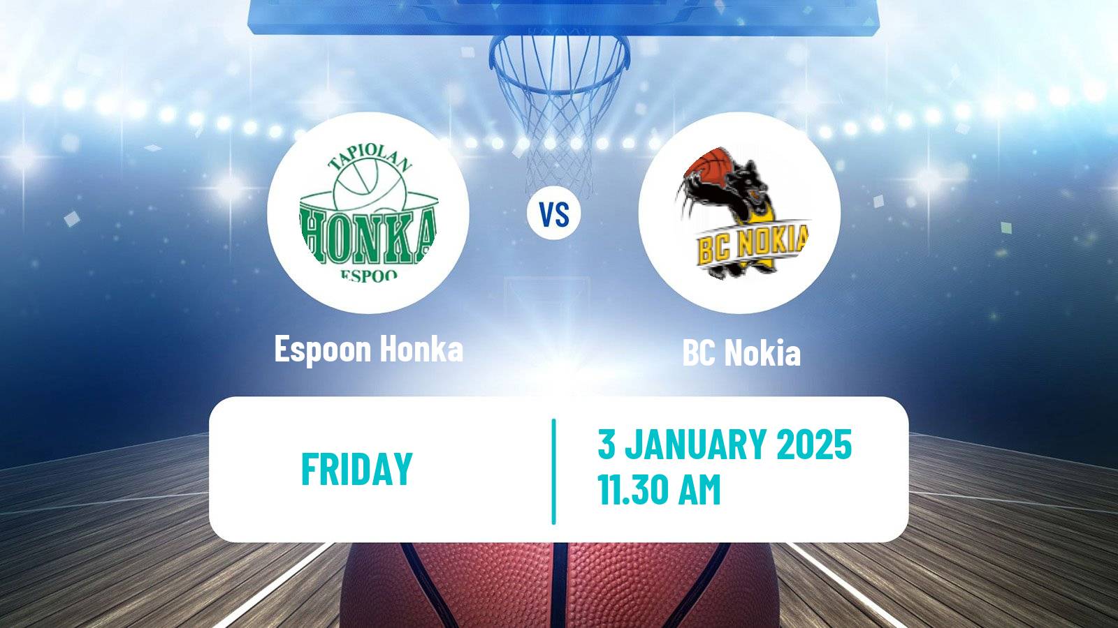 Basketball Finnish Korisliiga Espoon Honka - BC Nokia