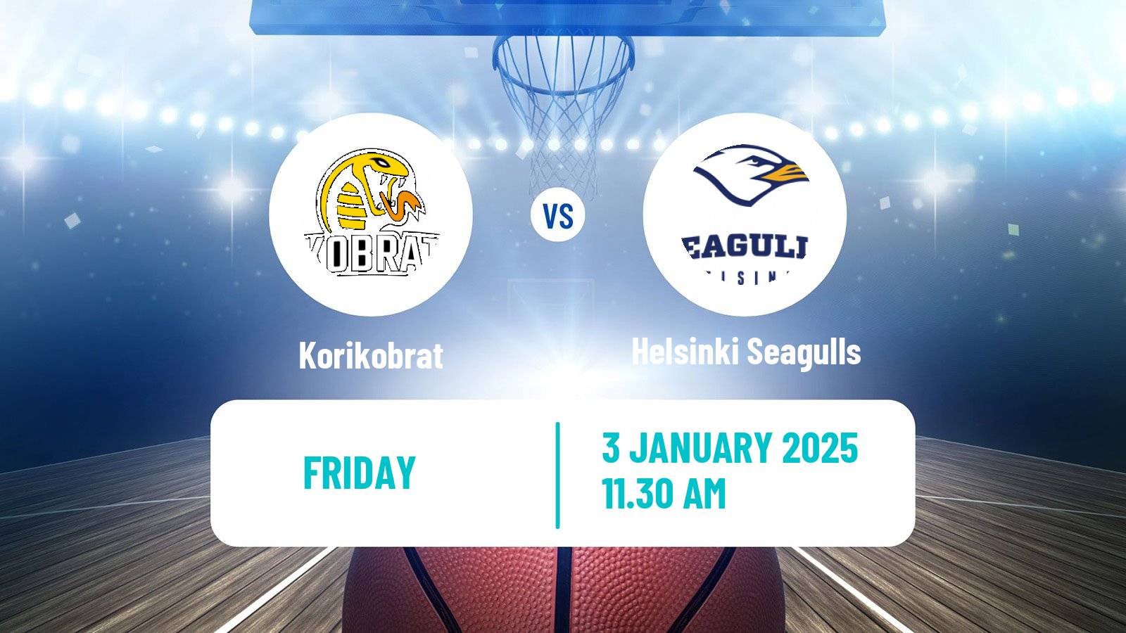 Basketball Finnish Korisliiga Korikobrat - Helsinki Seagulls