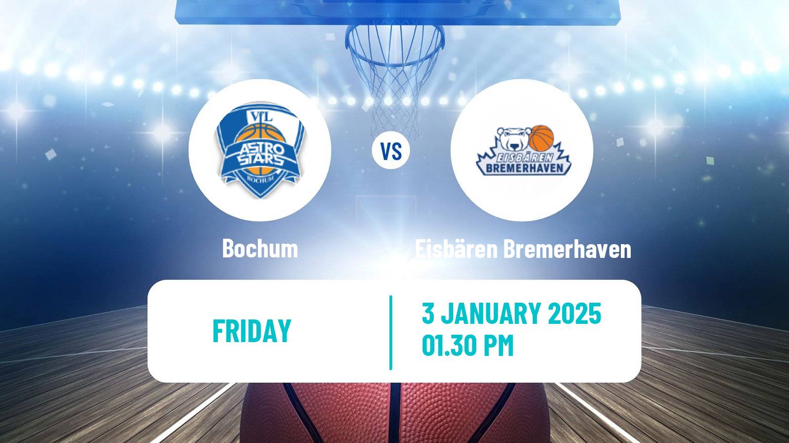 Basketball German Pro A Basketball Bochum - Eisbären Bremerhaven