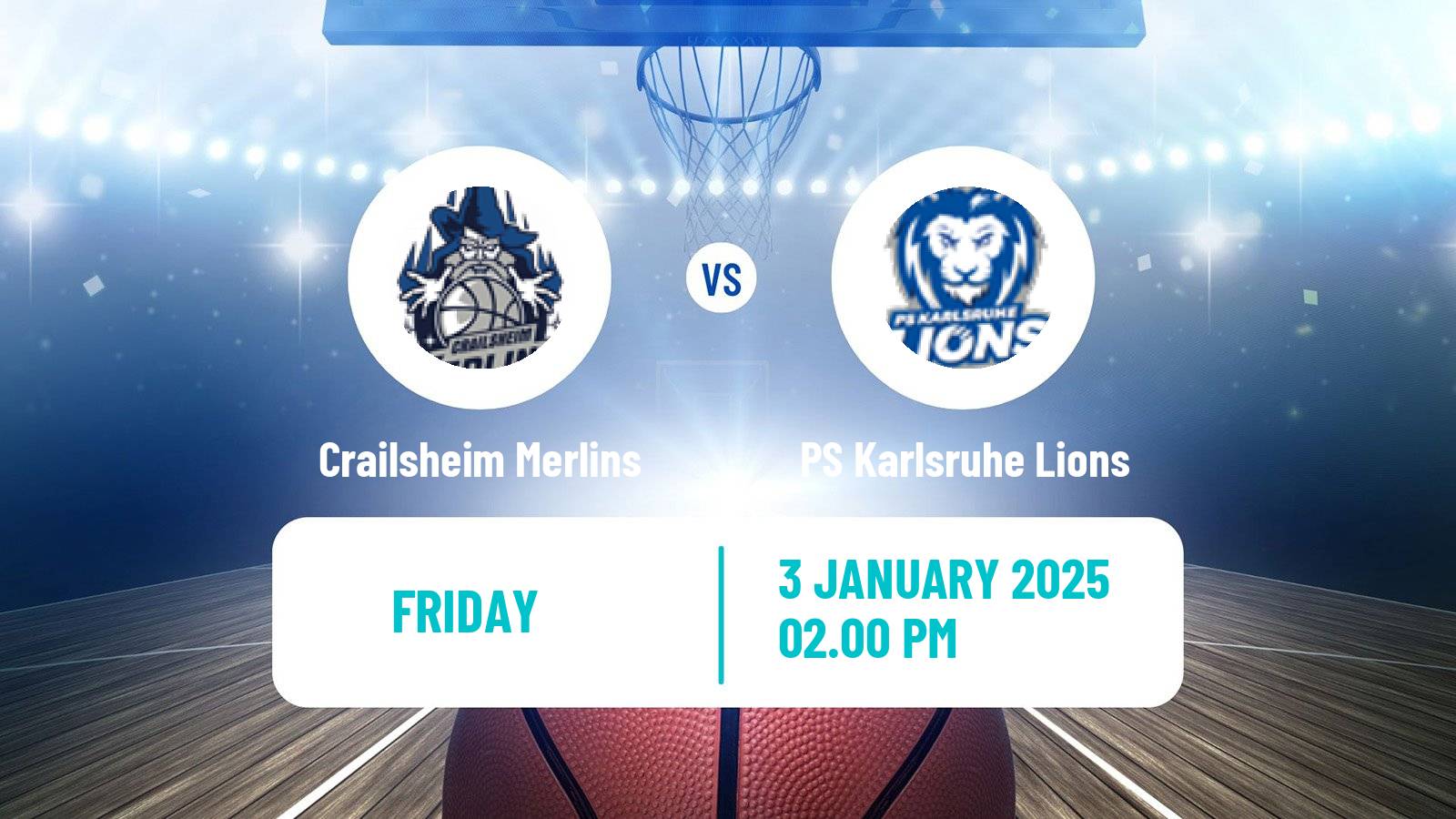 Basketball German Pro A Basketball Crailsheim Merlins - PS Karlsruhe Lions