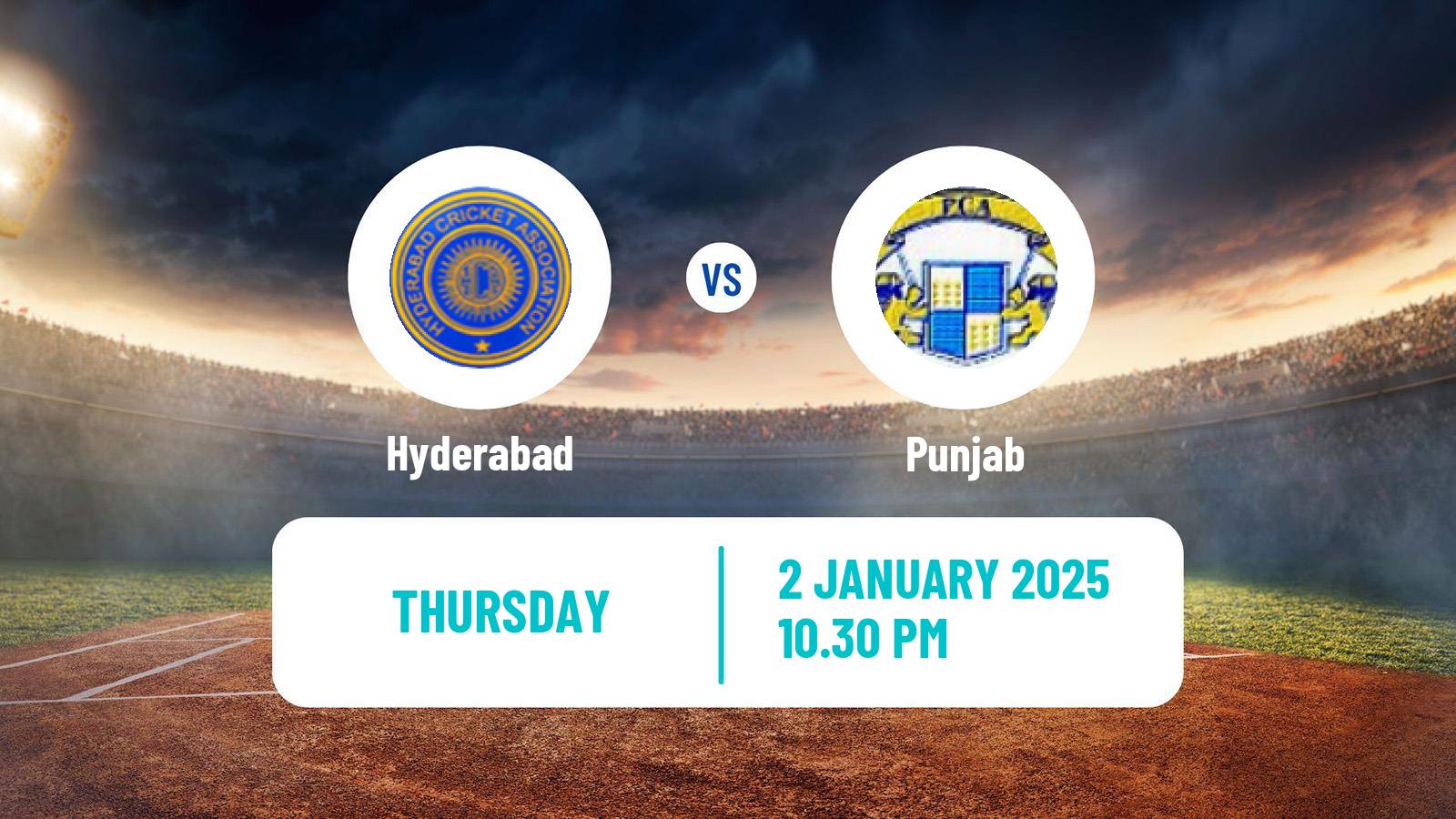 Cricket Vijay Hazare Trophy Hyderabad - Punjab