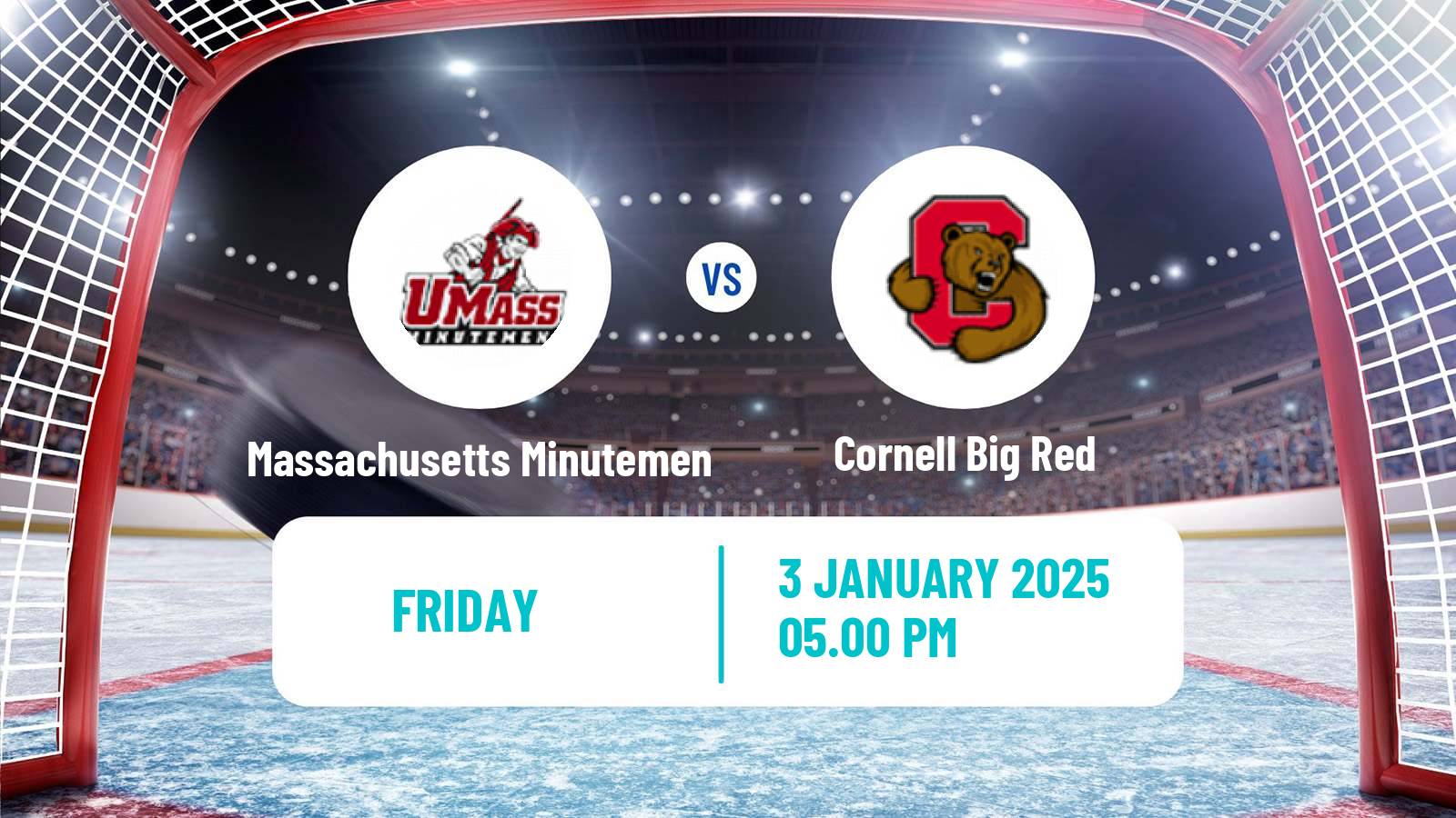 Hockey NCAA Hockey Massachusetts Minutemen - Cornell Big Red