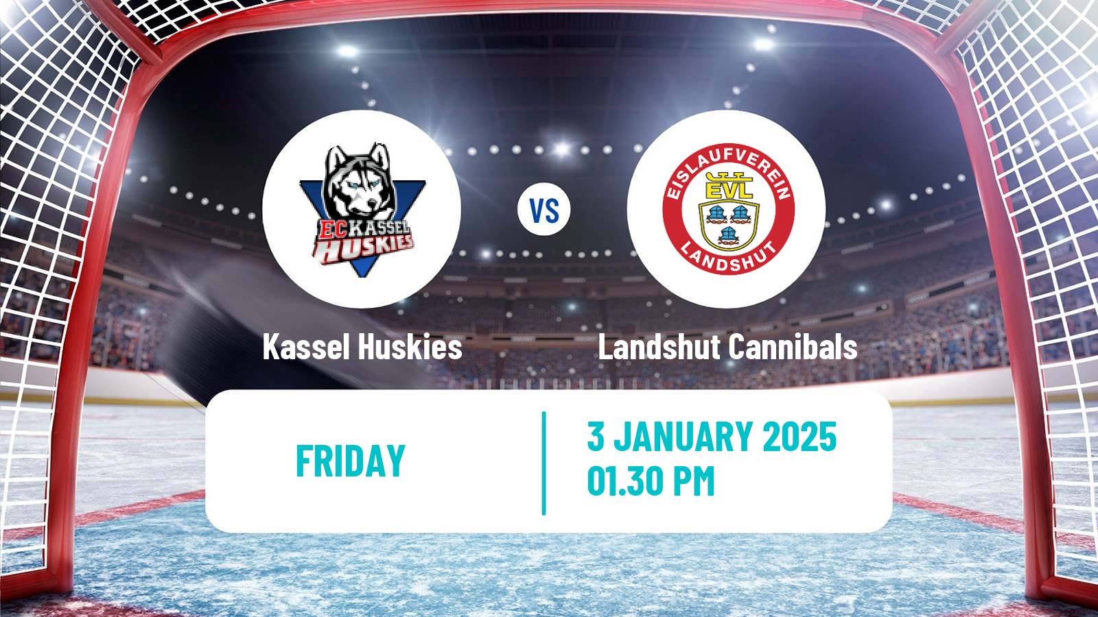 Hockey German DEL2 Kassel Huskies - Landshut Cannibals