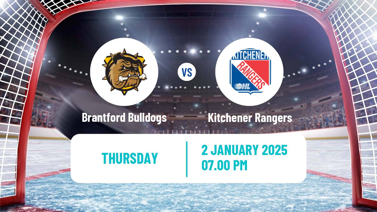 Hockey OHL Brantford Bulldogs - Kitchener Rangers