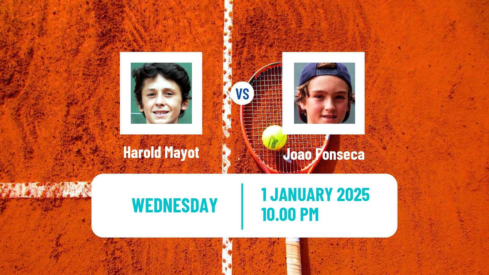 Tennis Canberra Challenger Men Harold Mayot - Joao Fonseca