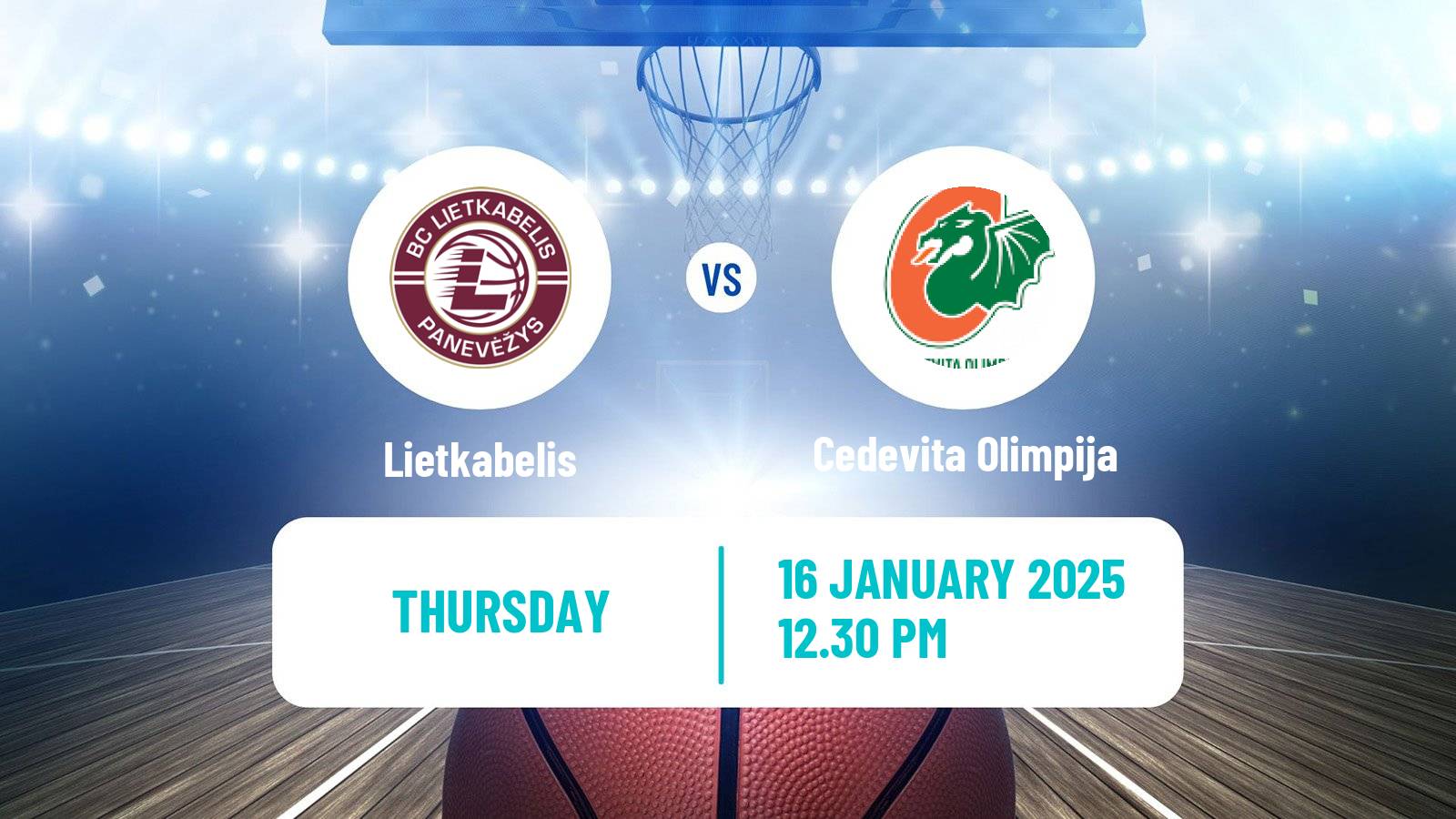 Basketball Eurocup Lietkabelis - Cedevita Olimpija