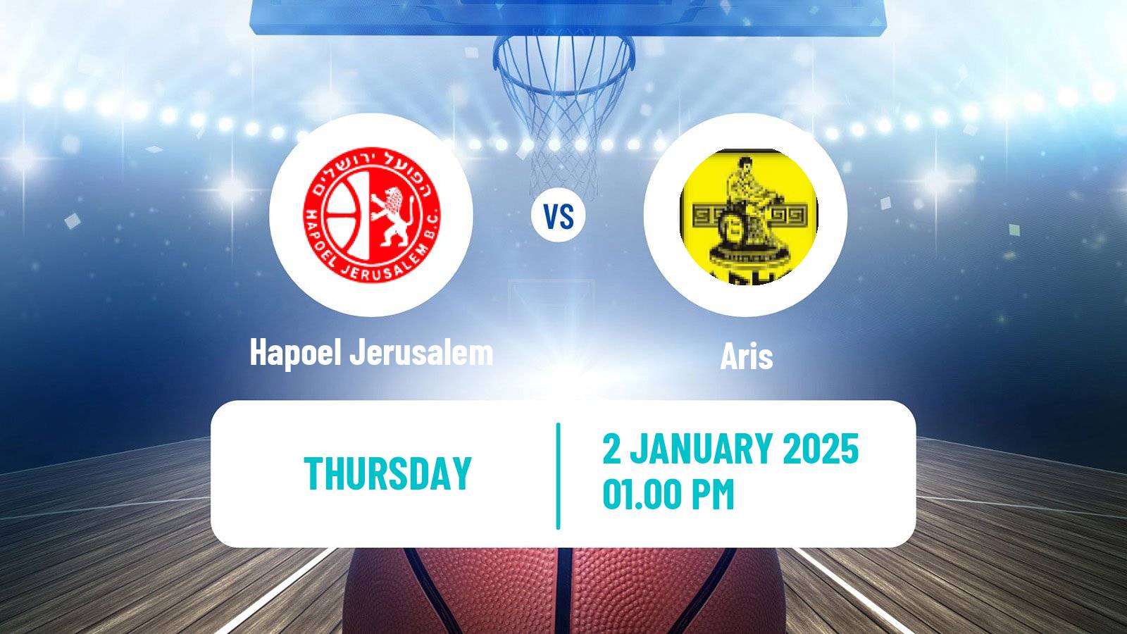 Basketball Eurocup Hapoel Jerusalem - Aris