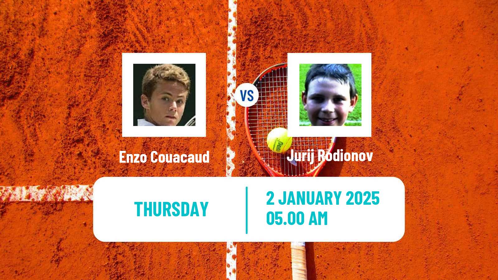 Tennis Noumea Challenger Men Enzo Couacaud - Jurij Rodionov