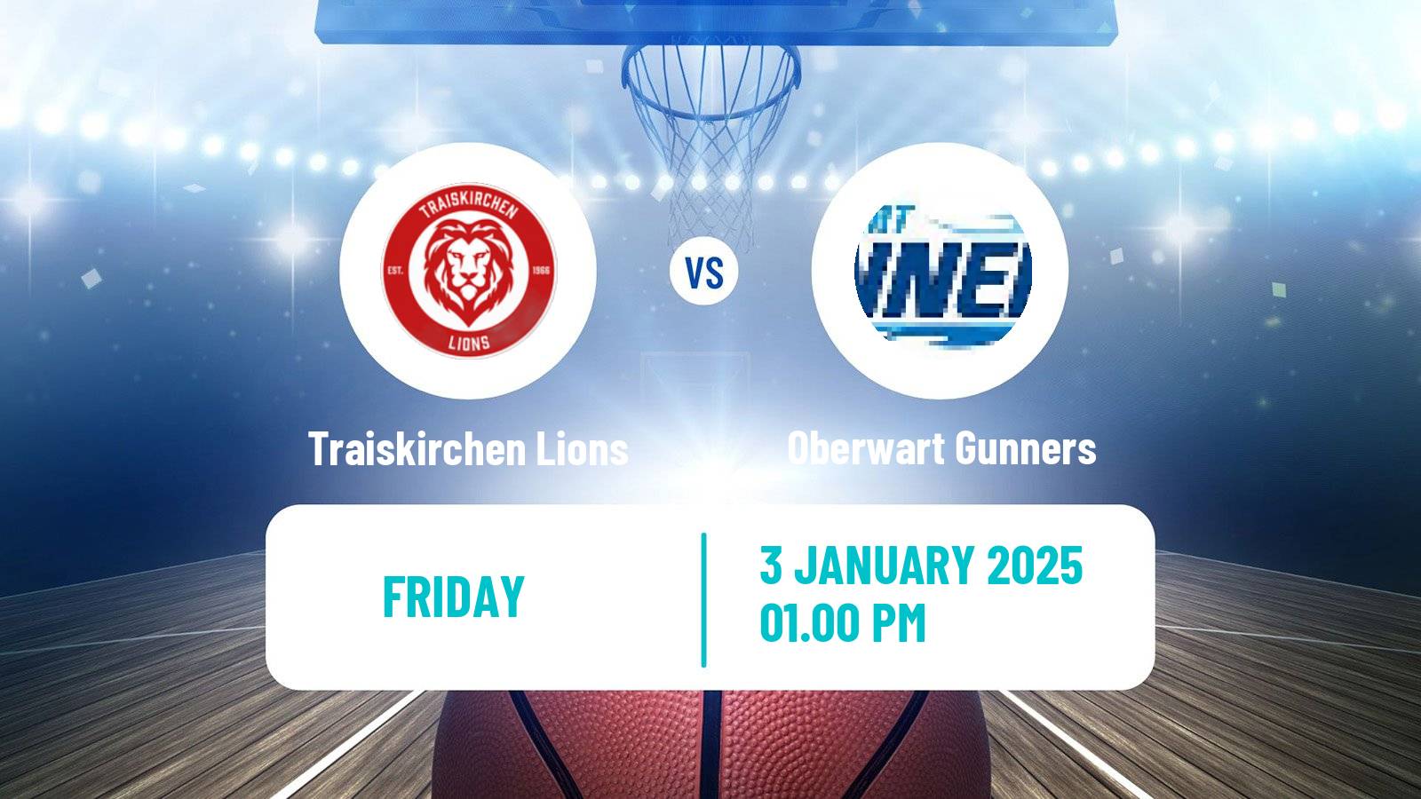 Basketball Austrian Cup Basketball Traiskirchen Lions - Oberwart Gunners