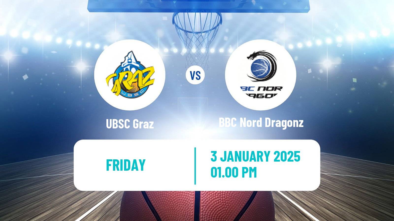 Basketball Austrian Cup Basketball UBSC Graz - BBC Nord Dragonz