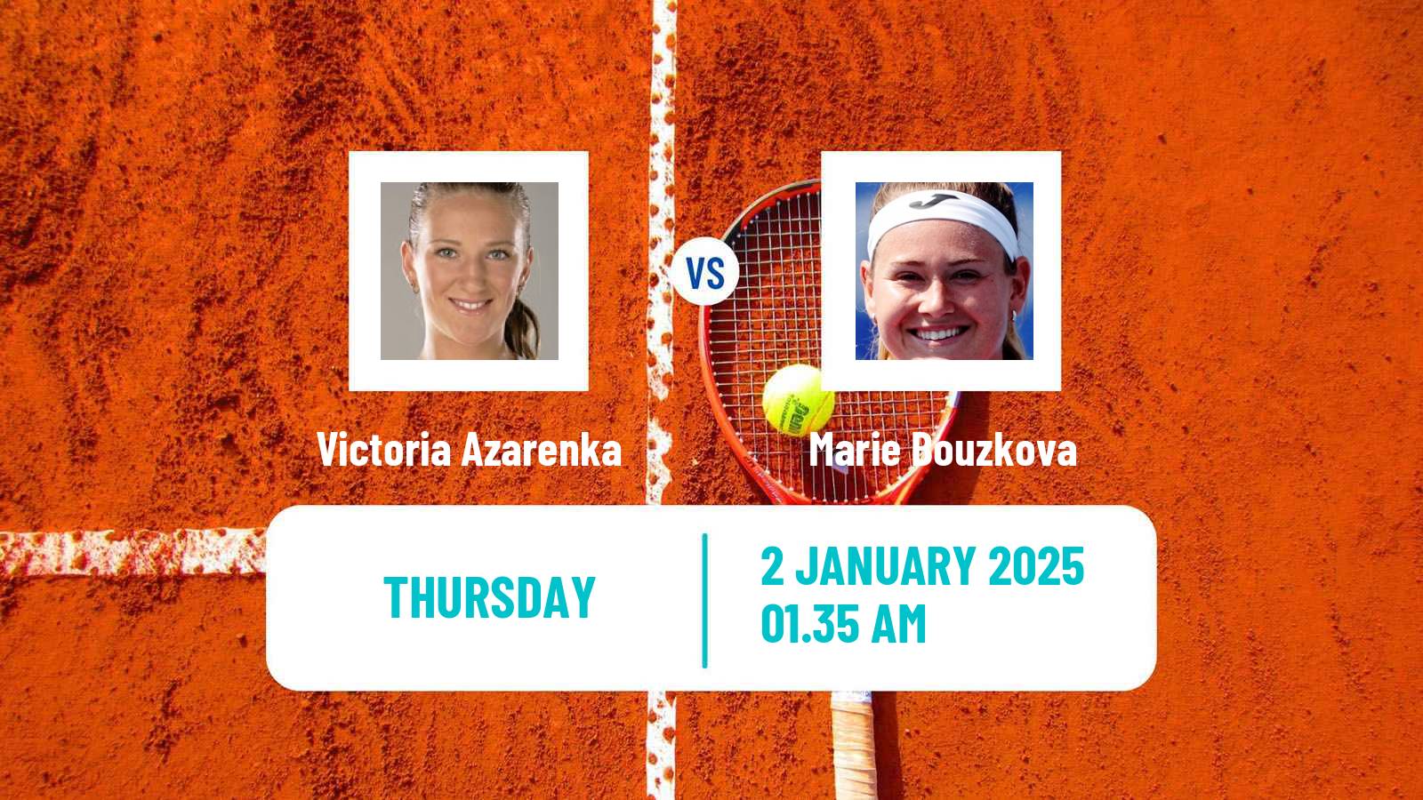 Tennis WTA Brisbane Victoria Azarenka - Marie Bouzkova