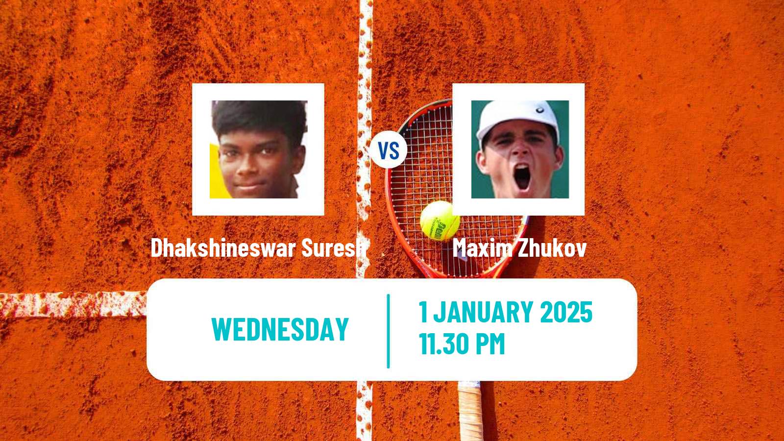 Tennis ITF M25 Indore Men Dhakshineswar Suresh - Maxim Zhukov