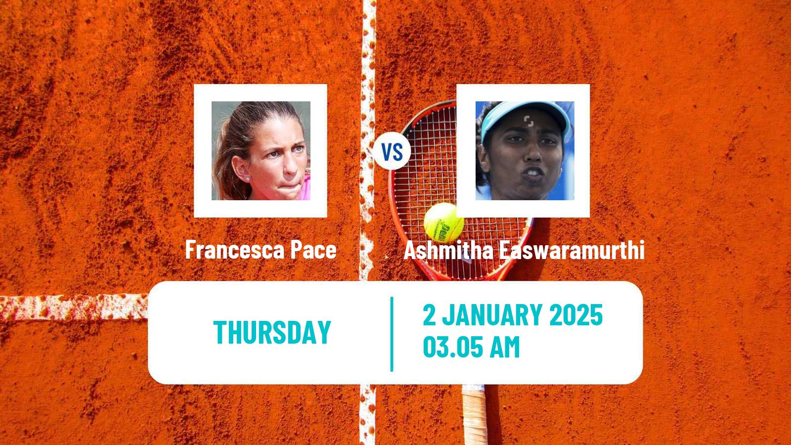 Tennis ITF W35 Nairobi Women Francesca Pace - Ashmitha Easwaramurthi