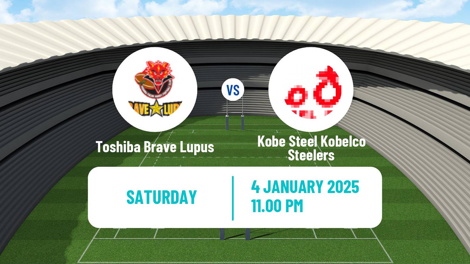 Rugby union Japan League One Rugby Union Toshiba Brave Lupus - Kobe Steel Kobelco Steelers