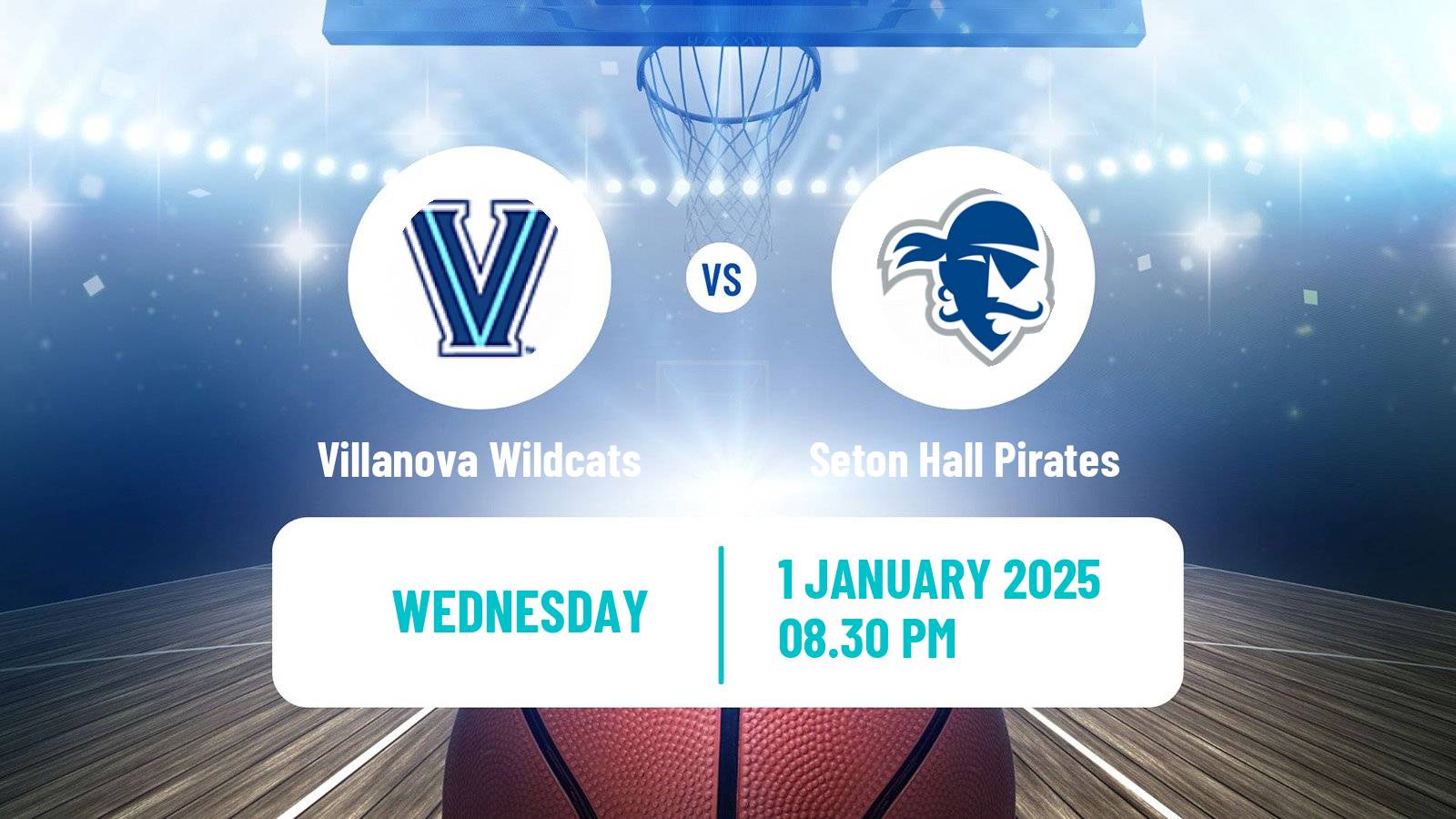 Basketball NCAA College Basketball Women Villanova Wildcats - Seton Hall Pirates