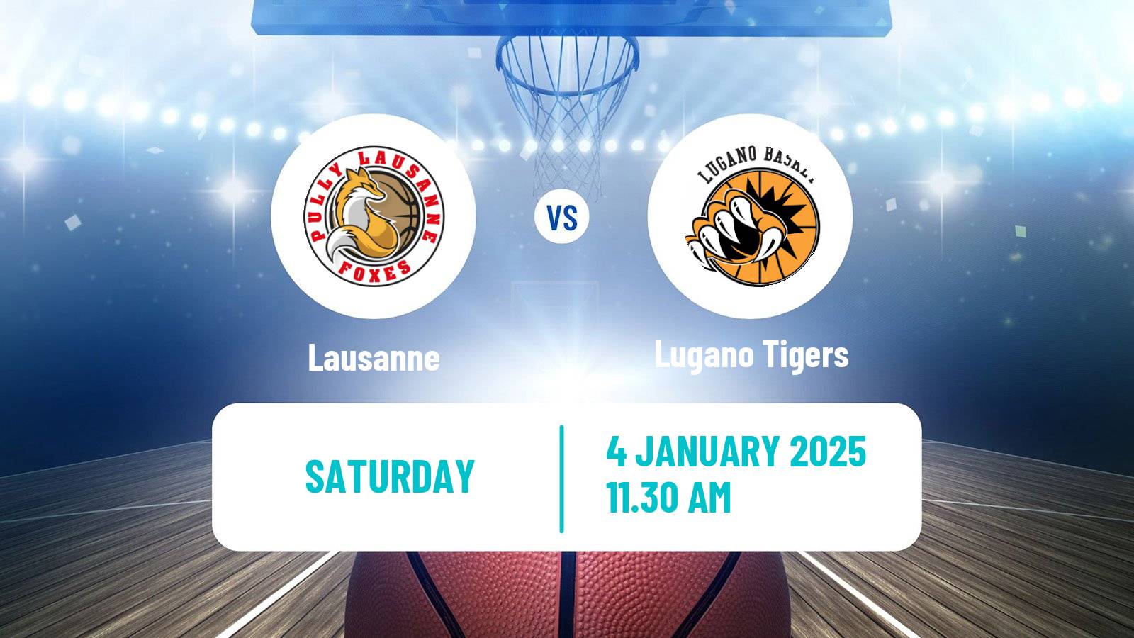 Basketball Swiss SB League Basketball Lausanne - Lugano Tigers