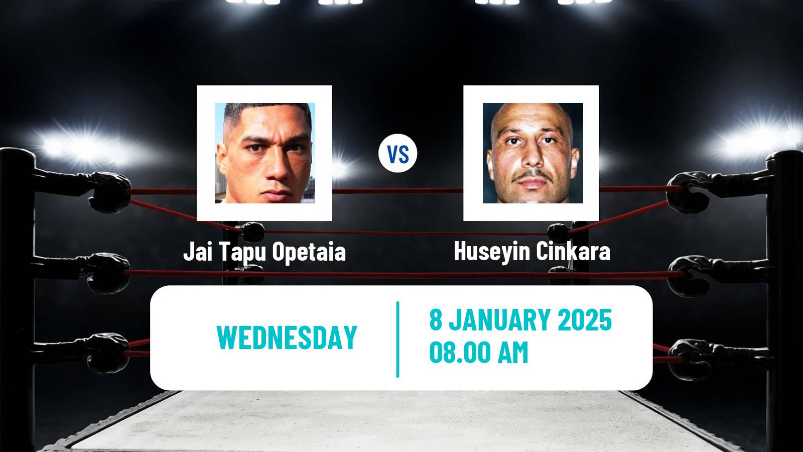 Boxing Cruiserweight IBF Title Men Jai Tapu Opetaia - Huseyin Cinkara