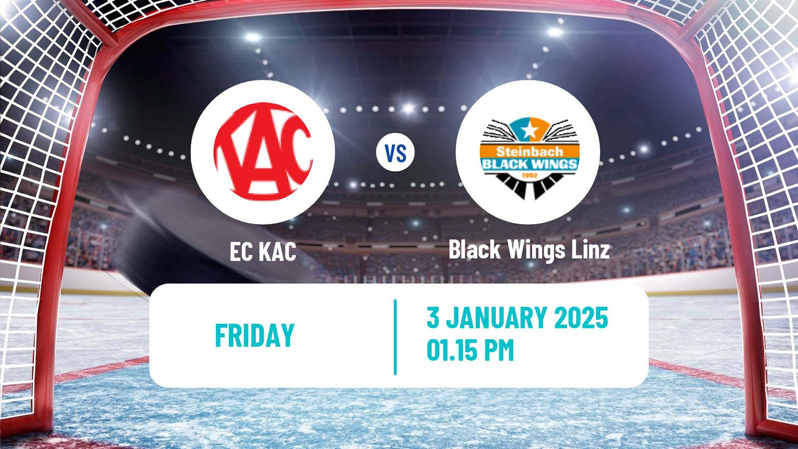 Hockey Austrian Ice Hockey League EC KAC - Black Wings Linz