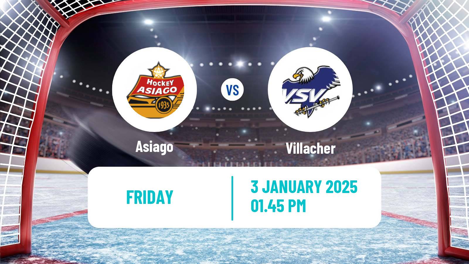 Hockey Austrian Ice Hockey League Asiago - Villacher