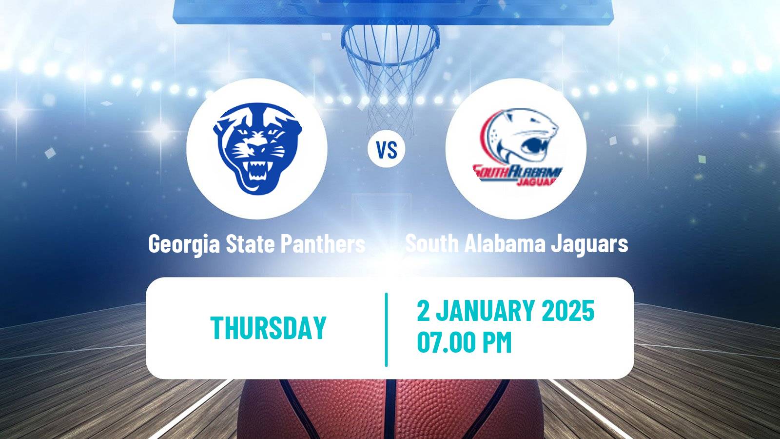 Basketball NCAA College Basketball Georgia State Panthers - South Alabama Jaguars