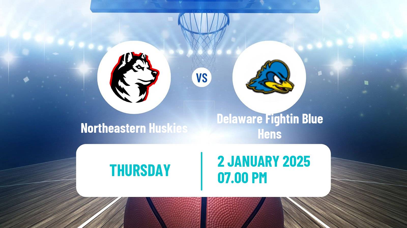 Basketball NCAA College Basketball Northeastern Huskies - Delaware Fightin Blue Hens